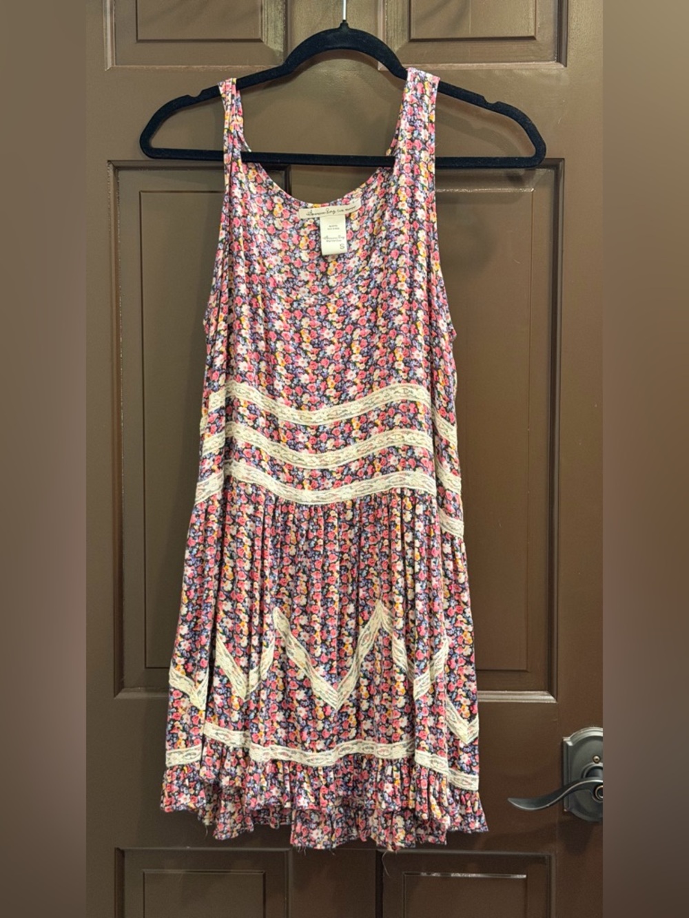 Floral Lace-Trim Sundress - Pink Floral